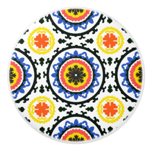Bouton De Porte En Céramique Motif de Suzani