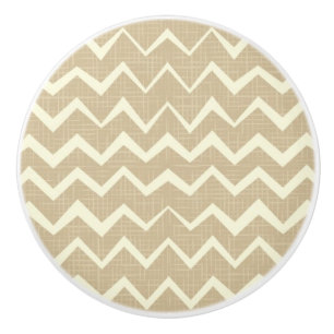 Bouton De Porte En Céramique Motif de zigzag