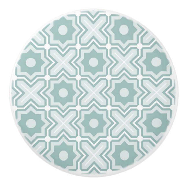 Bouton De Porte En Céramique Motif embrouillé de trellis (Devant)
