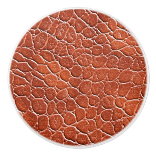 Bouton De Porte En Céramique Motif en cuir