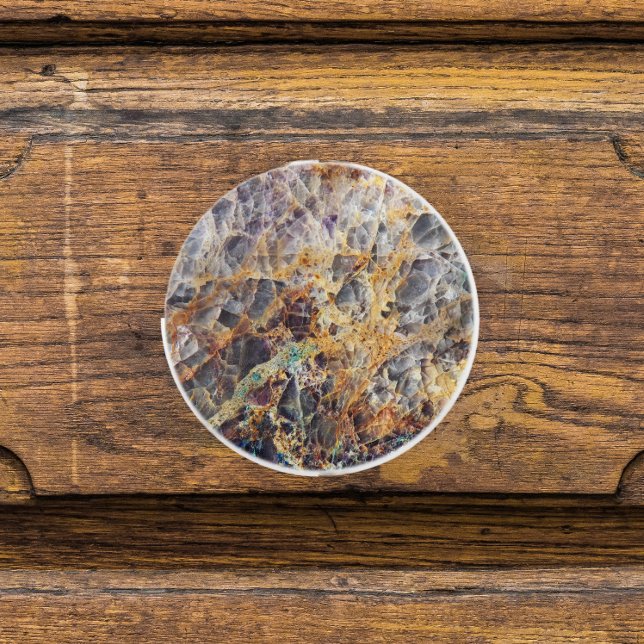 Bouton De Porte En Céramique Motif en pierre d'âge Kaleidoscope (In Situ)