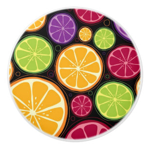 Bouton De Porte En Céramique Motif et arrière - plan oranges