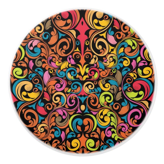 Bouton De Porte En Céramique Motif génial (Devant)