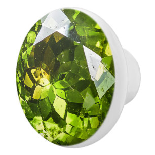 Bouton De Porte En Céramique Motif Jeu vert Peridot