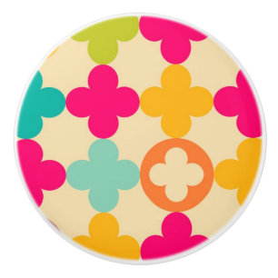 Bouton De Porte En Céramique Motif médiéval vintage de rosette