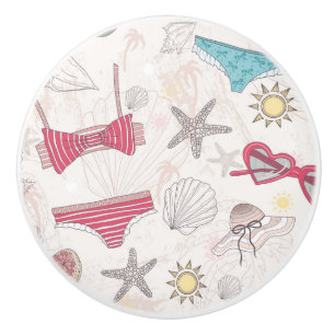 Bouton De Porte En Céramique Motif mignon d'abrégé sur été