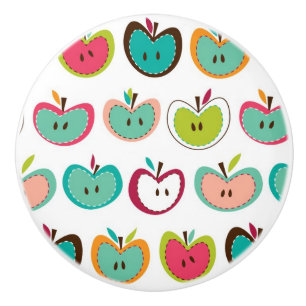 Bouton De Porte En Céramique Motif mignon de pomme