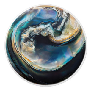 Bouton De Porte En Céramique Motif Nacre coloré