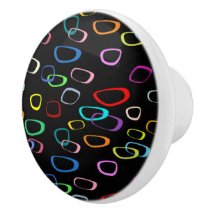 Bouton De Porte En Céramique Motif rétro activé