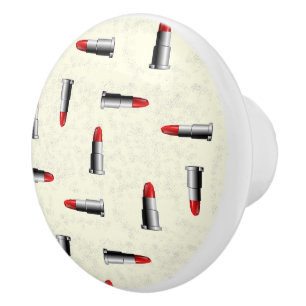 Bouton De Porte En Céramique motif rouge à lèvres