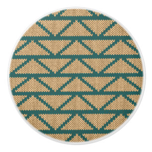 Bouton De Porte En Céramique Motif tricoté par style ethnique