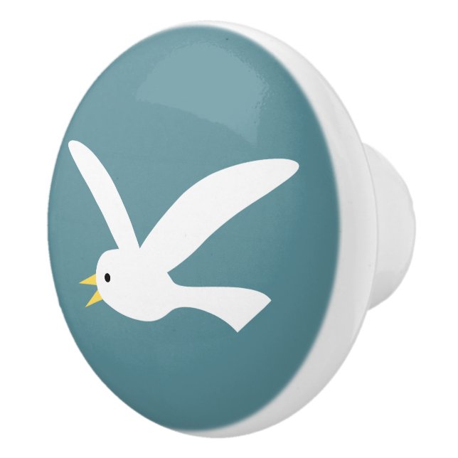 Bouton De Porte En Céramique Mouette (Droite)