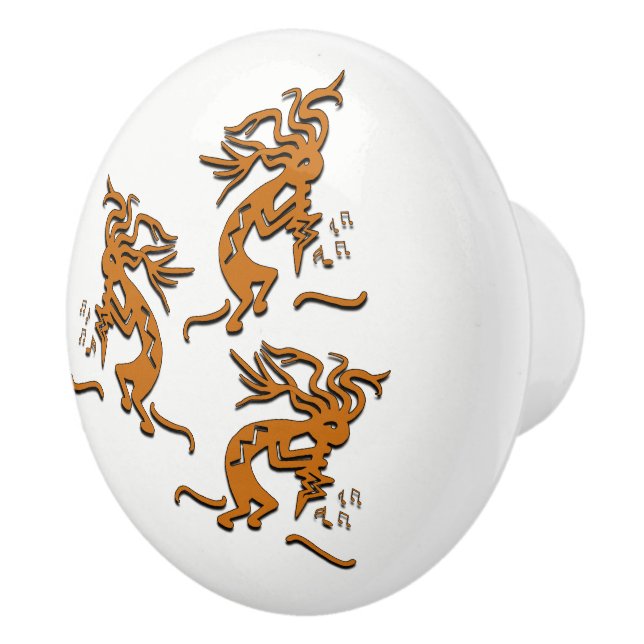 Bouton De Porte En Céramique Musicien de danse Kokopelli (Droite)