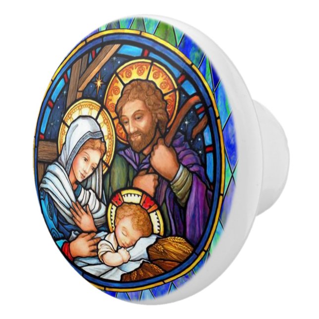 Bouton De Porte En Céramique Nativity (Droite)