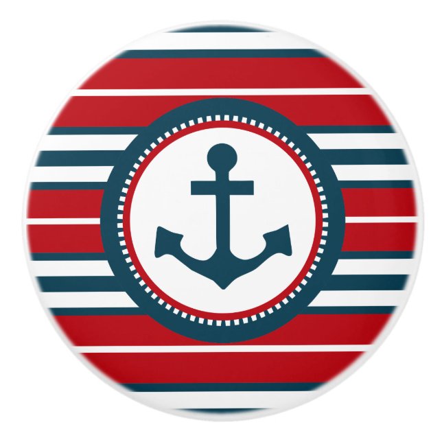 Bouton De Porte En Céramique Nautical design (Devant)