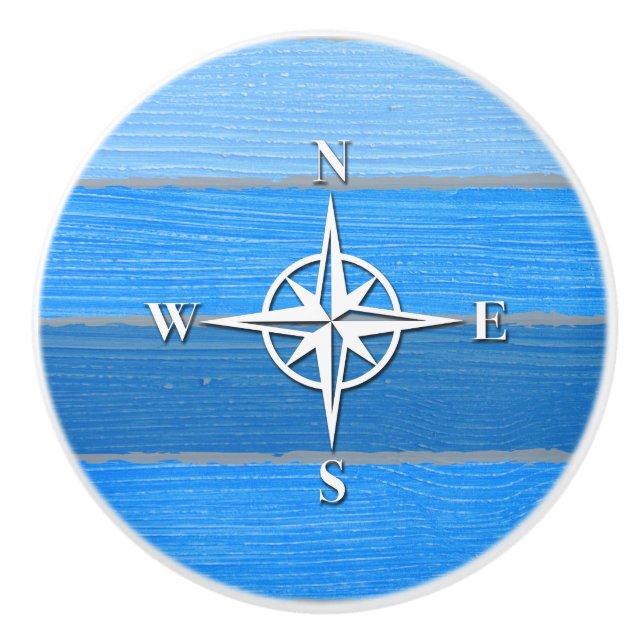 Bouton De Porte En Céramique Nautical themed design (Devant)
