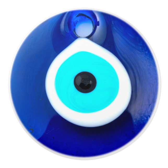 Bouton De Porte En Céramique nazar en verre turc  (Devant)