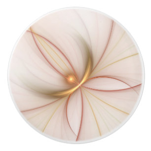 Bouton De Porte En Céramique Noble Cuivre Et Or Abstrait Art Fractal Moderne