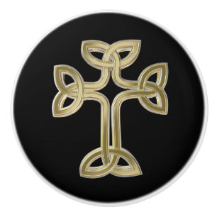 Bouton De Porte En Céramique Noeud de croix celtique