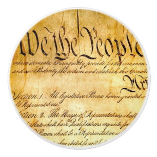 Bouton De Porte En Céramique Nous le peuple - Constitution
