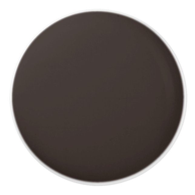 Bouton De Porte En Céramique Noyer solide, Brown, (Devant)