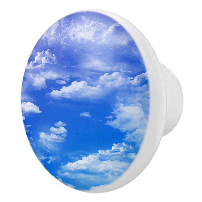 Bouton De Porte En Céramique Nuages (Droite)