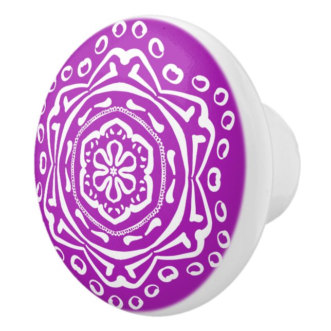 Bouton De Porte En Céramique Nudibranche Mandala (Droite)