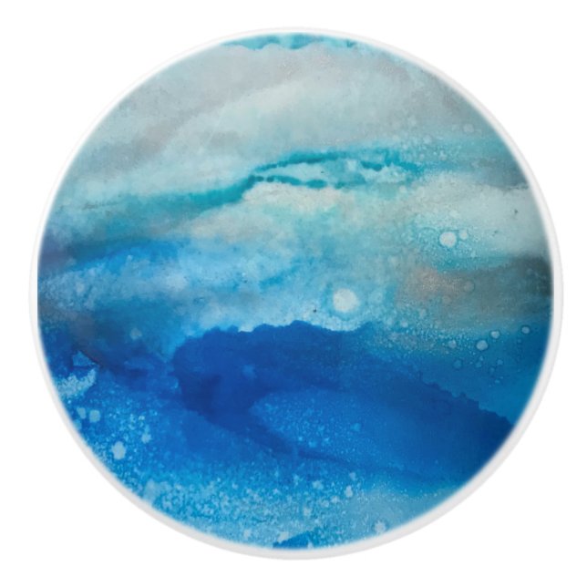 Bouton De Porte En Céramique Ocean Moods Knob for Drawers and Dressers (Devant)