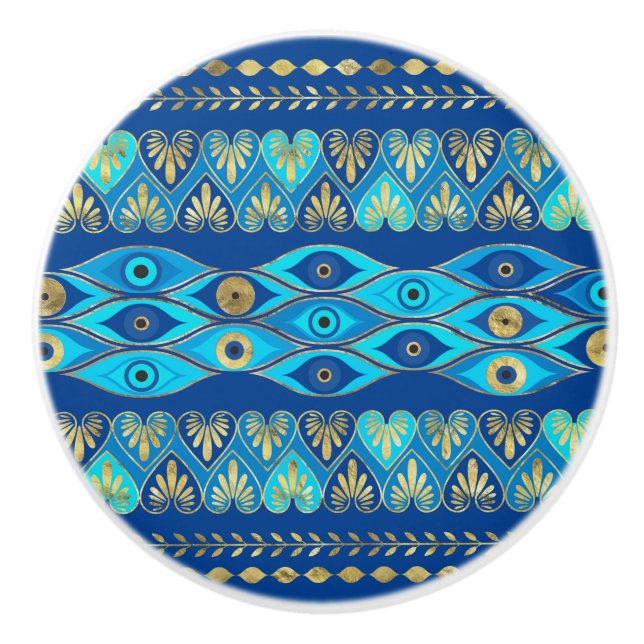 Bouton De Porte En Céramique OEil de l'oeil grec (Devant)