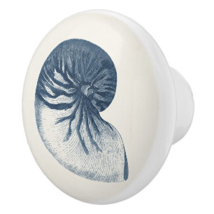 Bouton De Porte En Céramique Oeil de requin Indigo