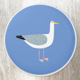 Bouton De Porte En Céramique Oiseau de rivage marin