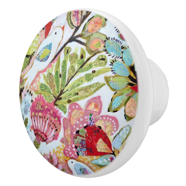 Bouton De Porte En Céramique Oiseaux en papier II (Droite)