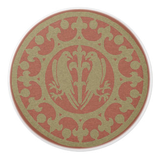 Bouton De Porte En Céramique Oiseaux médiévaux