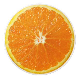 Bouton De Porte En Céramique Orange Slice Réaliste Fruit Mobilier Knob