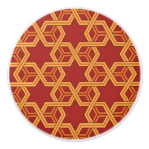 Bouton De Porte En Céramique Ornement géométrique élégant