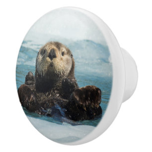 Bouton De Porte En Céramique Otter flottante