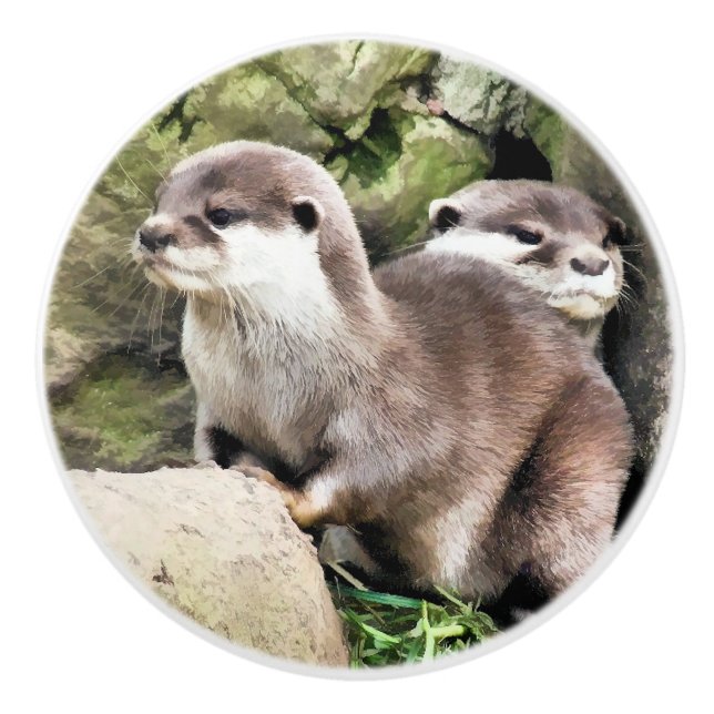 BOUTON DE PORTE EN CÉRAMIQUE OTTERS (Devant)