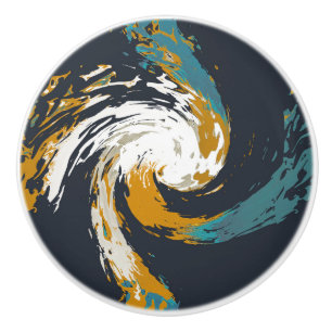 Bouton De Porte En Céramique Ouragan Twirl