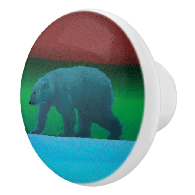 Bouton De Porte En Céramique Ours polaire (Droite)
