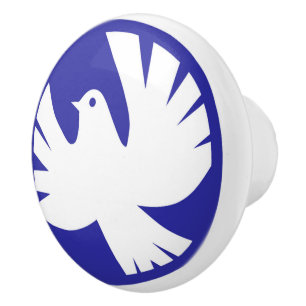 BOUTON DE PORTE EN CÉRAMIQUE PAIX DOVE