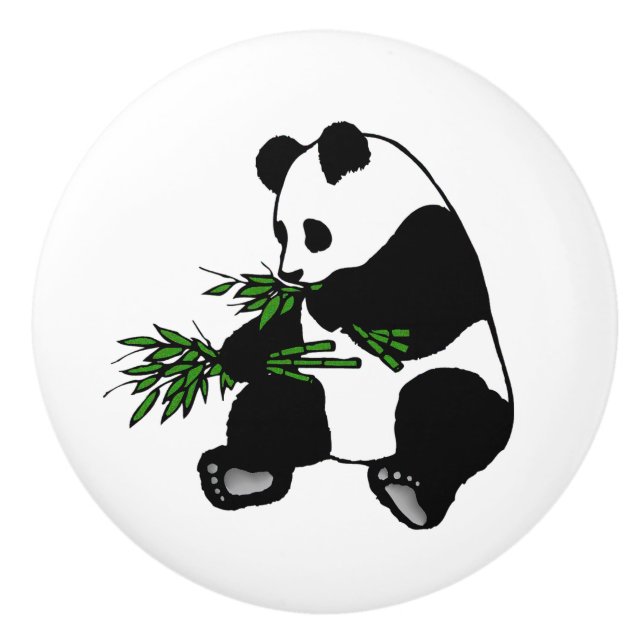 Bouton De Porte En Céramique Panda géant (Devant)