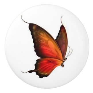 Bouton De Porte En Céramique Papillon/bouton en céramique