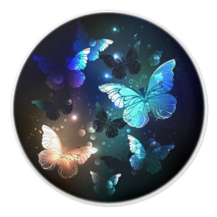 Bouton De Porte En Céramique Papillon de nuit