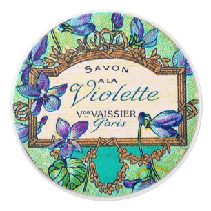 Bouton De Porte En Céramique Parfum violet victorien