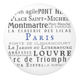 Bouton De Porte En Céramique Paris et ses monuments