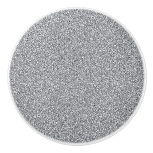 Bouton De Porte En Céramique Parties scintillant d'argent métallique