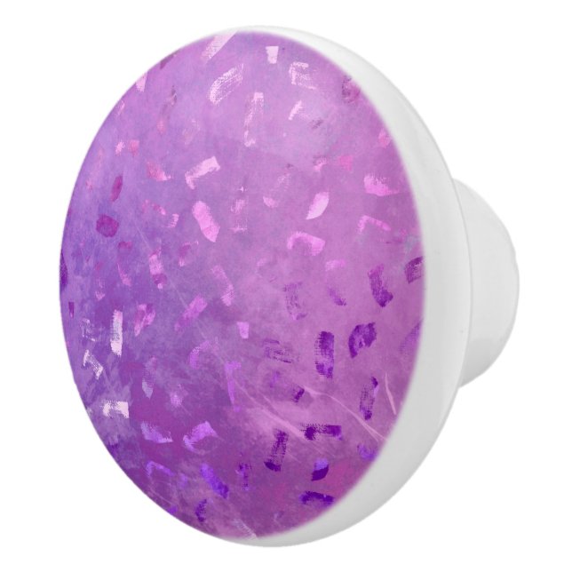 Bouton De Porte En Céramique Parties scintillant Lilac (Droite)