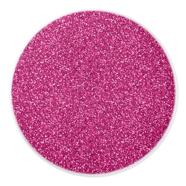 Bouton De Porte En Céramique Parties scintillant rose Smitten (Devant)