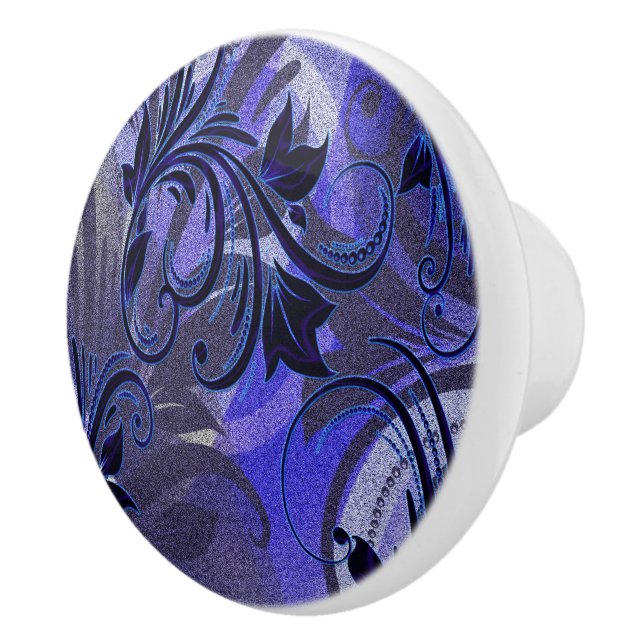 Bouton De Porte En Céramique Passion violette (Droite)