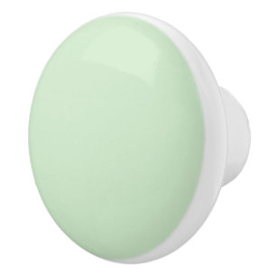 Bouton De Porte En Céramique Pastel Pistachio couleur solide   Classique   Élég